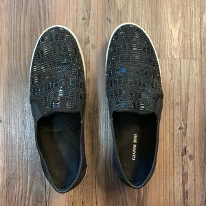 Gianni Bini Black Slip-On Platforms